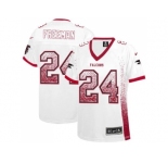 Women's Nike Atlanta Falcons #24 Devonta Freeman White Stitched NFL Elite Drift Fashion Jersey