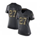 Women's Nike Atlanta Falcons #27 Damontae Kazee Limited Black 2016 Salute to Service NFL Jersey