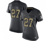 Women's Nike Atlanta Falcons #27 Damontae Kazee Limited Black 2016 Salute to Service NFL Jersey