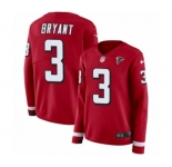 Women's Nike Atlanta Falcons #3 Matt Bryant Limited Red Therma Long Sleeve NFL Jersey