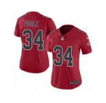 Women's Nike Atlanta Falcons #34 Brian Poole Limited Red Rush NFL Jersey