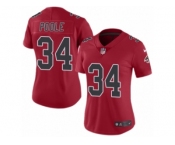 Women's Nike Atlanta Falcons #34 Brian Poole Limited Red Rush NFL Jersey