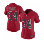 Women's Nike Atlanta Falcons #34 Brian Poole Limited Red Rush Vapor Untouchable NFL Jersey