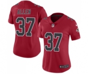 Women's Nike Atlanta Falcons #37 Ricardo Allen Limited Red Rush Vapor Untouchable NFL Jersey
