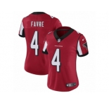 Women's Nike Atlanta Falcons #4 Brett Favre Limited Red Team Color NFL Jersey