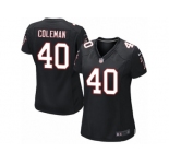 Women's Nike Atlanta Falcons #40 Derrick Coleman Limited Black Alternate NFL Jersey