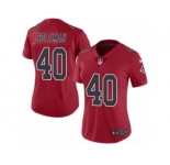 Women's Nike Atlanta Falcons #40 Derrick Coleman Limited Red Rush NFL Jersey