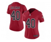 Women's Nike Atlanta Falcons #40 Derrick Coleman Limited Red Rush NFL Jersey