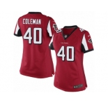 Women's Nike Atlanta Falcons #40 Derrick Coleman Limited Red Team Color NFL Jersey