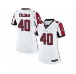 Women's Nike Atlanta Falcons #40 Derrick Coleman Limited White NFL Jersey