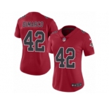 Women's Nike Atlanta Falcons #42 Patrick DiMarco Limited Red Rush NFL Jersey