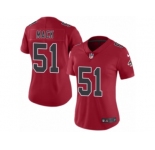 Women's Nike Atlanta Falcons #51 Alex Mack Limited Red Rush NFL Jersey