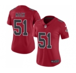 Women's Nike Atlanta Falcons #51 Alex Mack Limited Red Rush Vapor Untouchable NFL Jersey