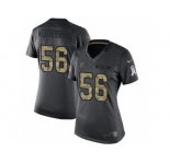 Women's Nike Atlanta Falcons #56 Sean Weatherspoon Limited Black 2016 Salute to Service NFL Jersey