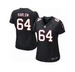 Women's Nike Atlanta Falcons #64 Sean Harlow Limited Black Alternate NFL Jersey