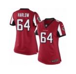 Women's Nike Atlanta Falcons #64 Sean Harlow Limited Red Team Color NFL Jersey