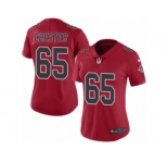 Women's Nike Atlanta Falcons #65 Chris Chester Limited Red Rush NFL Jersey