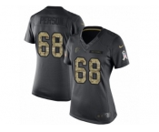 Women's Nike Atlanta Falcons #68 Mike Person Limited Black 2016 Salute to Service NFL Jersey