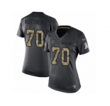 Women's Nike Atlanta Falcons #70 Jake Matthews Limited Black 2016 Salute to Service NFL Jersey