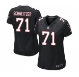 Women's Nike Atlanta Falcons #71 Wes Schweitzer Game Black Alternate NFL Jersey