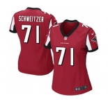 Women's Nike Atlanta Falcons #71 Wes Schweitzer Game Red Team Color NFL Jersey