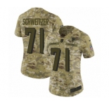 Women's Nike Atlanta Falcons #71 Wes Schweitzer Limited Camo 2018 Salute to Service NFL Jersey