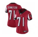 Women's Nike Atlanta Falcons #71 Wes Schweitzer Red Team Color Vapor Untouchable Limited Player NFL Jersey