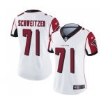 Women's Nike Atlanta Falcons #71 Wes Schweitzer White Vapor Untouchable Limited Player NFL Jersey