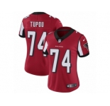 Women's Nike Atlanta Falcons #74 Tani Tupou Red Team Color Vapor Untouchable Limited Player NFL Jersey