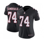 Women's Nike Atlanta Falcons #74 Ty Sambrailo Black Alternate Vapor Untouchable Limited Player NFL Jersey