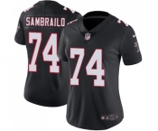 Women's Nike Atlanta Falcons #74 Ty Sambrailo Black Alternate Vapor Untouchable Limited Player NFL Jersey