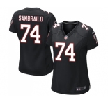 Women's Nike Atlanta Falcons #74 Ty Sambrailo Game Black Alternate NFL Jersey
