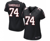 Women's Nike Atlanta Falcons #74 Ty Sambrailo Game Black Alternate NFL Jersey