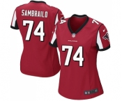 Women's Nike Atlanta Falcons #74 Ty Sambrailo Game Red Team Color NFL Jersey