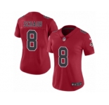 Women's Nike Atlanta Falcons #8 Matt Schaub Limited Red Rush NFL Jersey