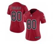 Women's Nike Atlanta Falcons #80 Levine Toilolo Limited Red Rush NFL Jersey