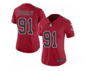 Women's Nike Atlanta Falcons #91 Courtney Upshaw Limited Red Rush NFL Jersey