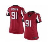 Women's Nike Atlanta Falcons #91 Courtney Upshaw Limited Red Team Color NFL Jersey