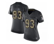 Women's Nike Atlanta Falcons #93 Dwight Freeney Limited Black 2016 Salute to Service NFL Jersey