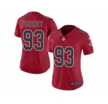 Women's Nike Atlanta Falcons #93 Dwight Freeney Limited Red Rush NFL Jersey