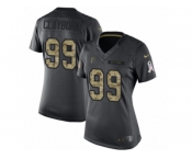 Women's Nike Atlanta Falcons #99 Adrian Clayborn Limited Black 2016 Salute to Service NFL Jersey