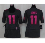 nike women nfl jerseys atlanta falcons #11 jones dk.grey[breast cancer awareness]