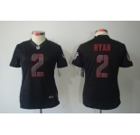 nike women nfl jerseys atlanta falcons #2 matt ryan black[nike impact limited]