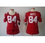 nike women nfl jerseys atlanta falcons #84 white red[breast cancer awareness]