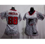 nike women nfl jerseys atlanta falcons #88 tony gonzales[fem fan zebra]