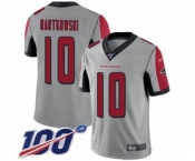 Youth Atlanta Falcons #10 Steve Bartkowski Limited Silver Inverted Legend 100th Season Football Jersey