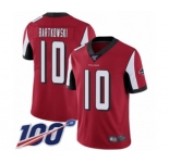 Youth Atlanta Falcons #10 Steve Bartkowski Red Team Color Vapor Untouchable Limited Player 100th Season Football Jersey