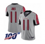 Youth Atlanta Falcons #11 Julio Jones Limited Silver Inverted Legend 100th Season Football Jersey