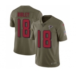 Youth Atlanta Falcons #18 Calvin Ridley Limited Olive 2017 Salute to Service Football Jersey