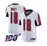 Youth Atlanta Falcons #18 Calvin Ridley White Vapor Untouchable Limited Player 100th Season Football Jersey